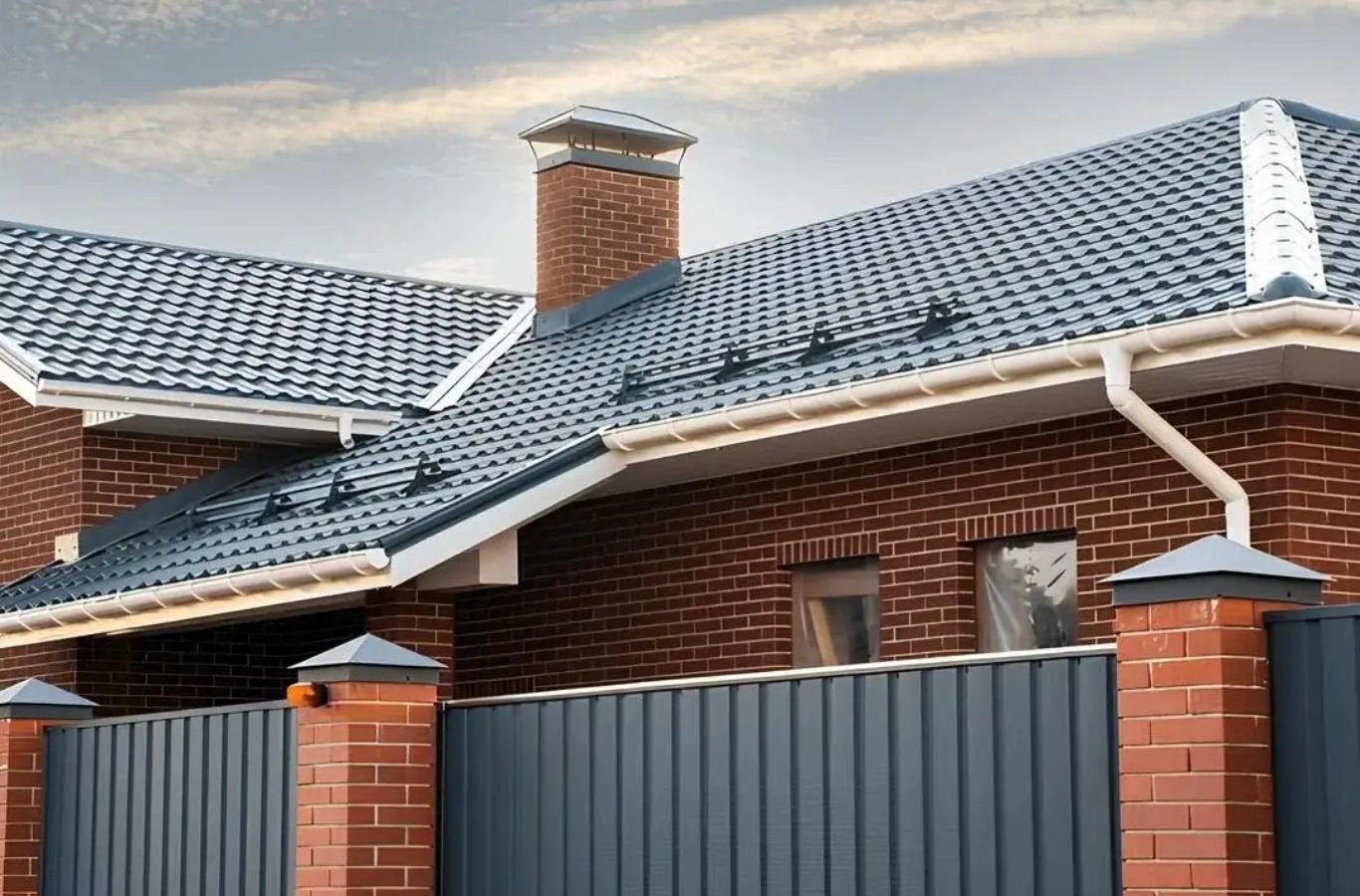 Century Exteriors roofer lays new shingles in La Vergne TN with safety gear, providing Roofing Company service.